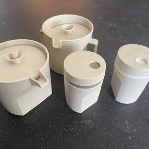Vintage TUPPERWARE Salt and Pepper Shakers & Sugar Bowl and Creamer
